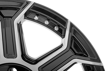 Rough Country 89 Series Wheel | One-Piece | Black Machined Gun Metal | 20x10 | 6x135 |  -19mm