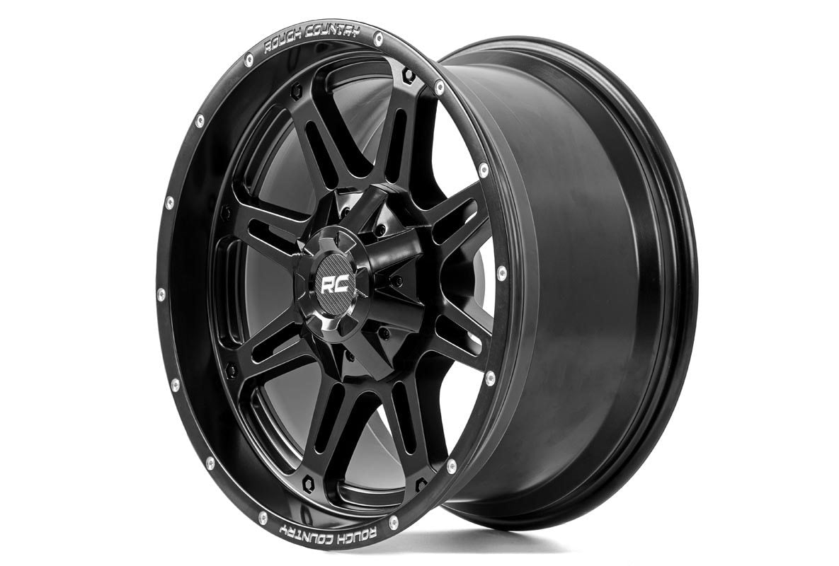 Rough Country 94 Series Wheel | One-Piece | Matte Black | 20x10 | 8x6.5 | -18mm