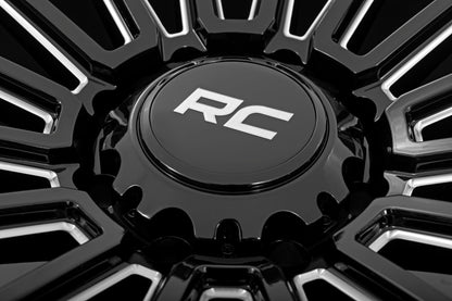 Rough Country 97 Series Wheel | One-Piece | Gloss Black | 22x10 | 6x135 | -19mm