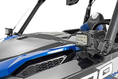 LED Light Kit | Cage Mount | 2" Black Pair | Amber DRL | Polaris General (2021)