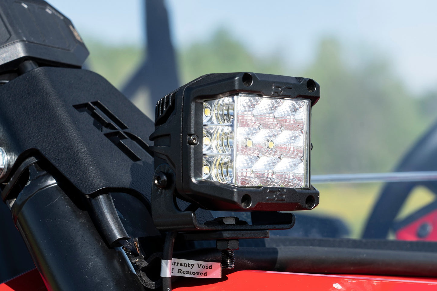 LED Light | Cage Mount | 2" Chrome Pair | Wide Angle | Honda Talon 1000