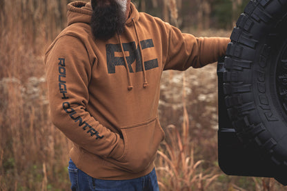 Rough Country Hoodie | RC Topographical Sleeve | Saddle | XL