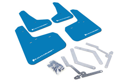 Rally Armor 12-19 Ford Focus ST / 16-19 RS Nitrous Blue UR Mud Flap w/White Logo