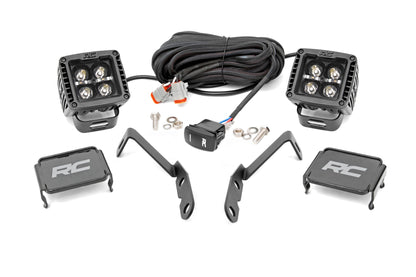 LED Light | Ditch Mount | 2" Black Pair | White DRL | Chevy 1500 (2007-2013) - Off Road Canada