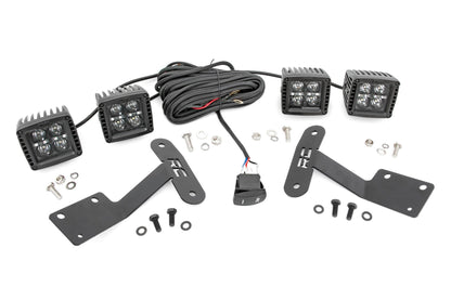 LED Light Kit | Ditch Mount | Dual 2" Black Pairs | Amber DRL | Toyota Tundra (14-21) - Off Road Canada