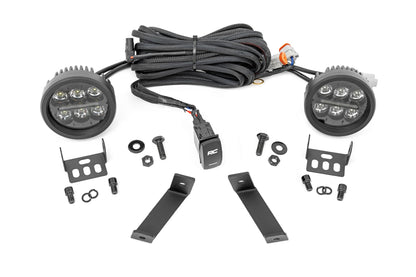 LED Light Kit | Ditch Mount | Black Series Round | 3.5 Inch | Amber DRL | Jeep KL (14-21) - Off Road Canada
