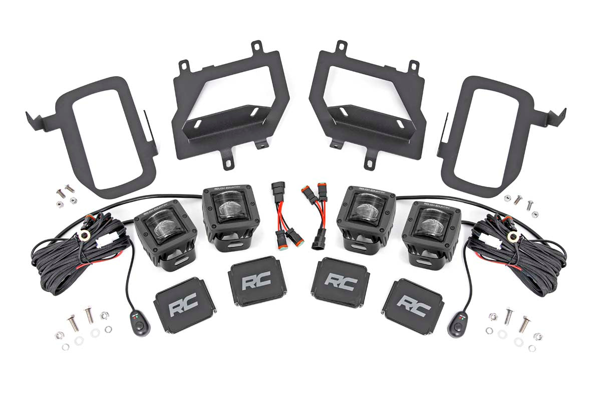 LED Light Kit | Fog Mount | Dual 2" Black Pairs | SAE | Ford F-150 (15-17) - Off Road Canada