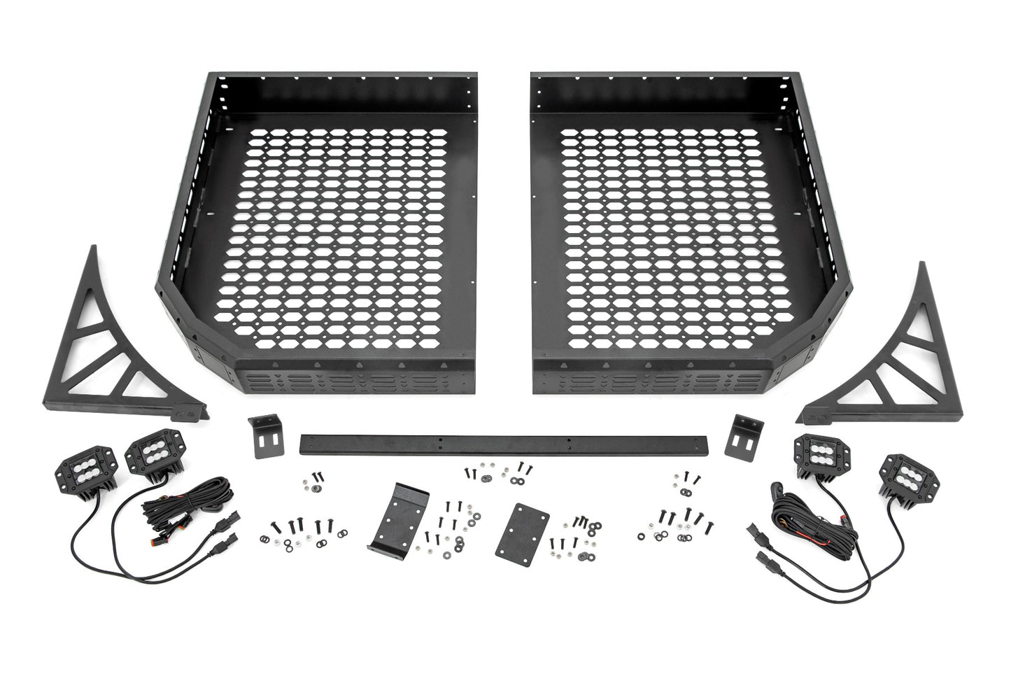 Cargo Rack | Dual 2" Black LED Pairs | Flush Mount | Polaris Ranger 1000/Ranger XP 1000 - Off Road Canada