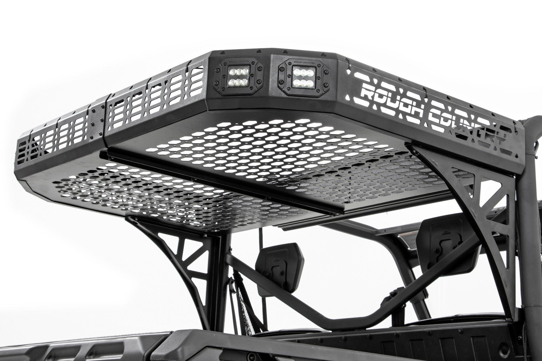 Cargo Rack | Dual 2" Black LED Pairs | Flush Mount | Can-Am Defender HD 5/HD 8/HD 9/HD 10 - Off Road Canada