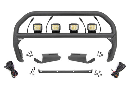 Nudge Bar | 3 Inch Wide Angle Led (x4) | Oe Modular Steel | Ford Bronco (21-23) - Off Road Canada