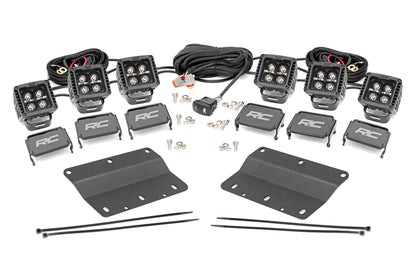 LED Light Kit | Fog Mount | Triple 2" Black Pair | White DRL | Ford Bronco (21-23) - Off Road Canada