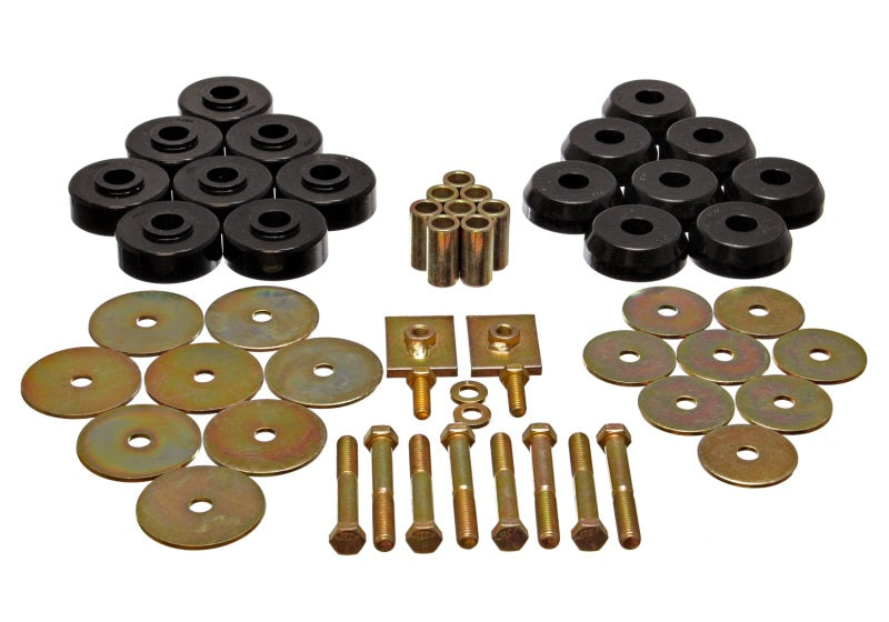 Energy Suspension Body Mount Set Exc. Convertible - Black