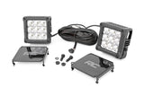 Chrome Series LED Light Pair | 4 Inch | Square | White DRL - Off Road Canada