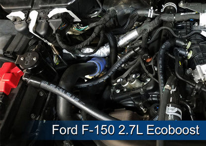 J&L 2011-2025 Ford F-150 2.7L/3.5L/5.0L Passenger Side Oil Separator 3.0 - Black Anodized