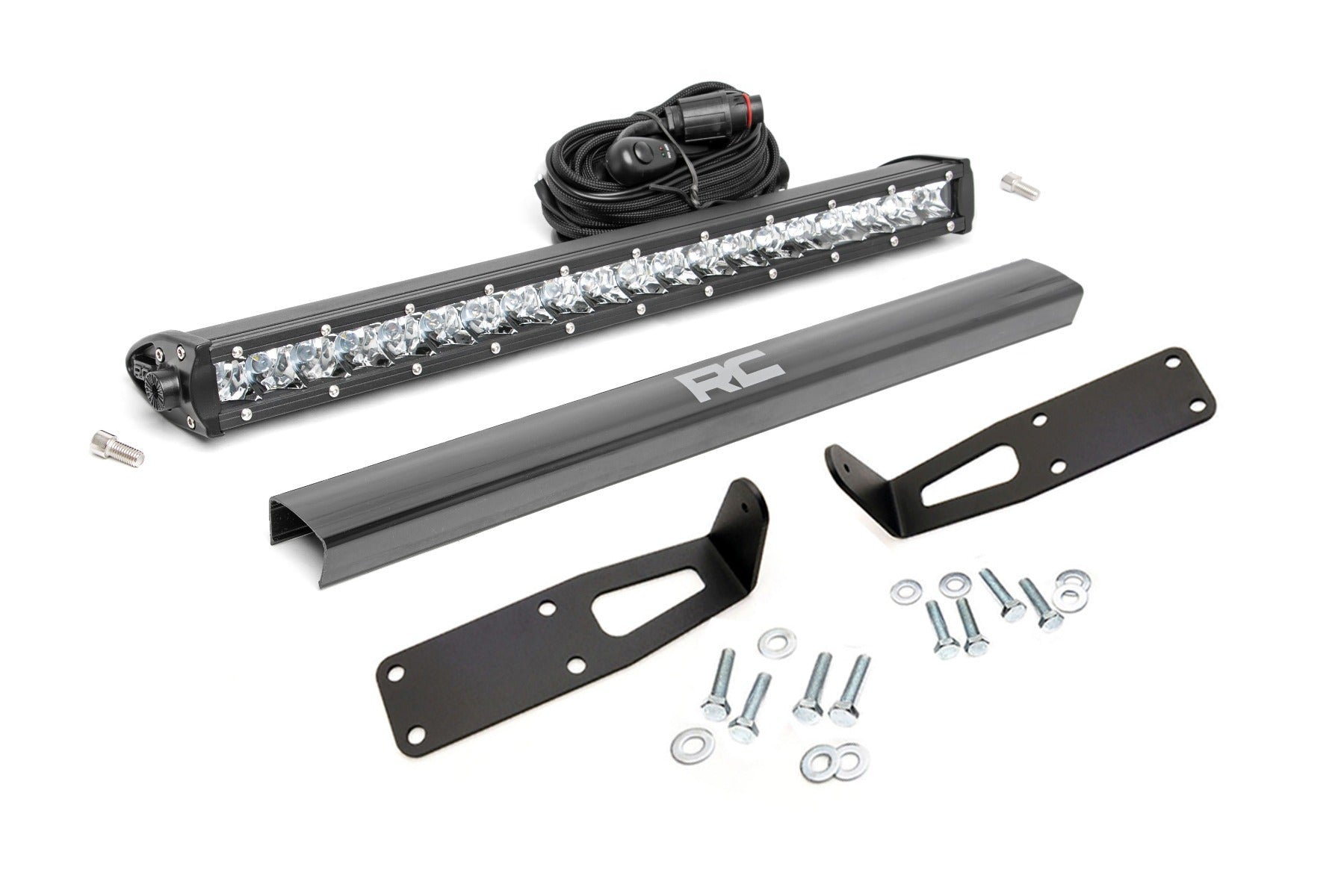 LED Light Kit | Bumper Mount | 20" Black Single Row | Ram 2500/3500 (10-18) - Off Road Canada