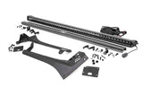 Jeep 50-inch Straight LED Light Bar Upper Windshield Kit w/ Single-Row Black Series LED (20-22 Gladiator JT, 18-22 Wrangler JL) - Off Road Canada