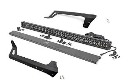 LED Light | Windshield Mnt | 50" Black Dual Row | White DRL | Jeep Wrangler JK (07-18) - Off Road Canada