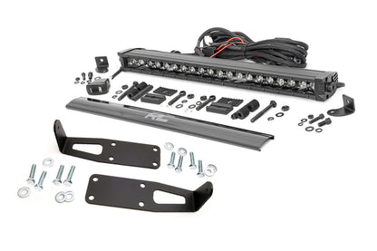 LED Light Kit | Bumper Mount | 20" Black Single Row | White DRL | Ram 2500/3500 (10-18) - Off Road Canada