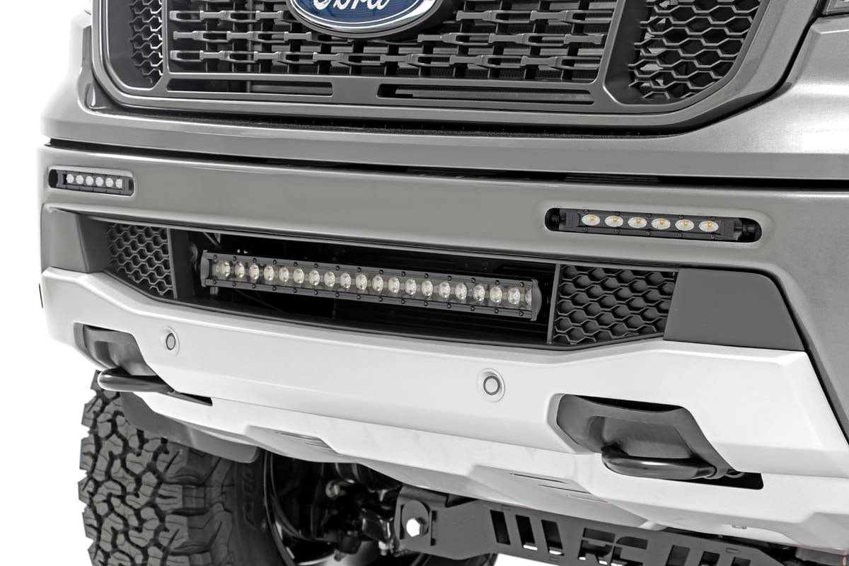 LED Light Kit | Bumper Mount | 6" Black Slimline Pair | Ford Ranger (19-23) - Off Road Canada