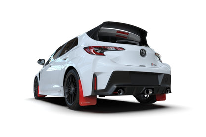 Rally Armor 23-26 Toyota GR Corolla Red UR Mud Flap w/White Logo