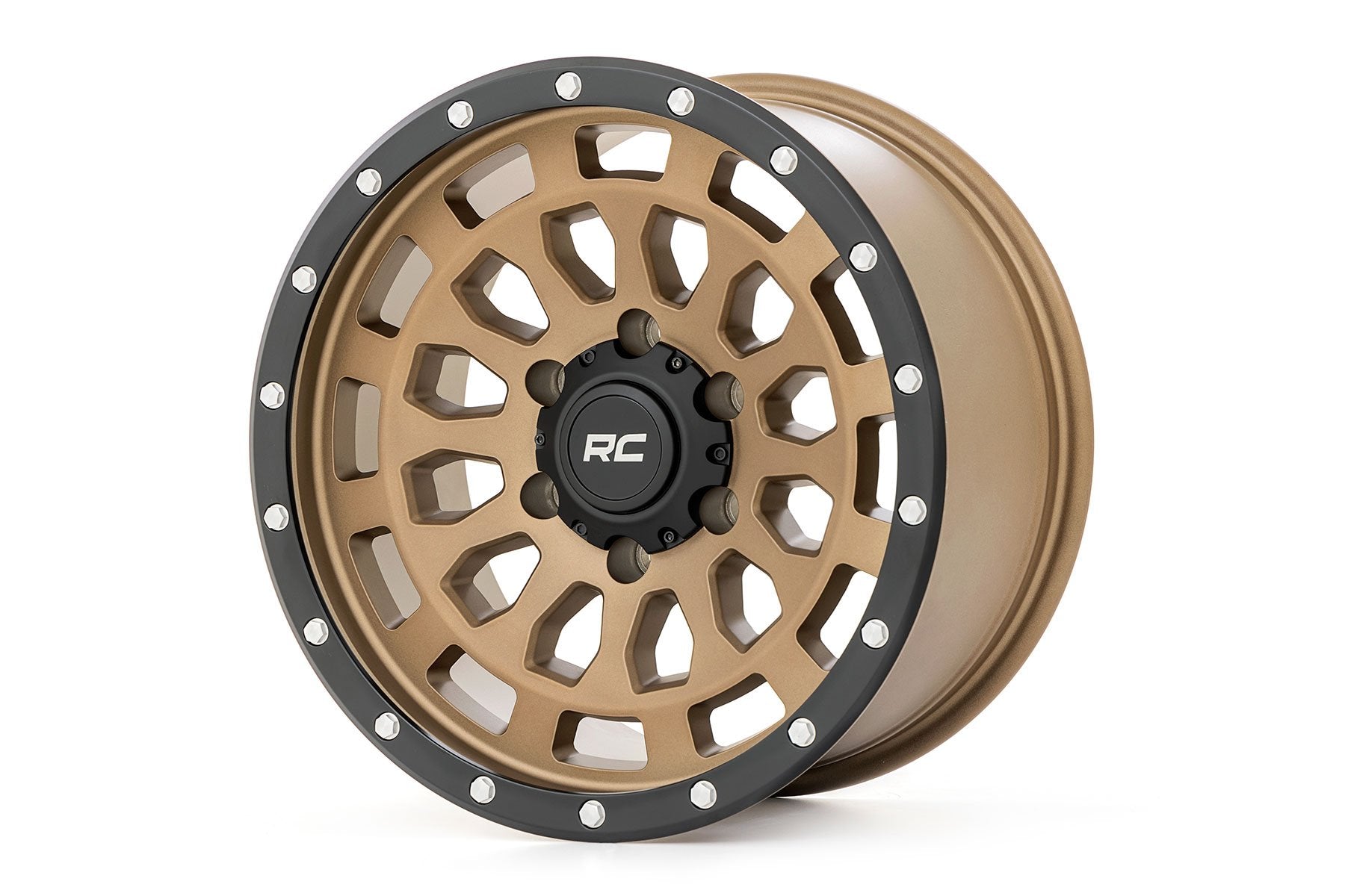 Rough Country 87 Series Wheel | Simulated Beadlock | Bronze/Black | 17x8.5 | 5x4.5 | +0mm - Off Road Canada