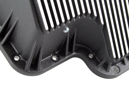 aFe Transmission Pan (Black); Ford Diesel Trucks 03-10 V8-6.0/6.4L (td)