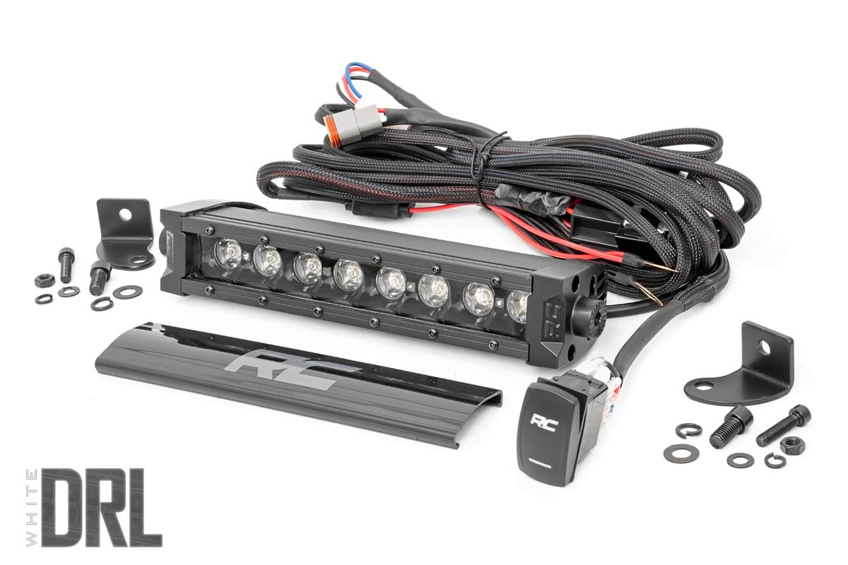 Black Series LED Light Bar | Cool White DRL | 8 Inch | Single Row - Off Road Canada