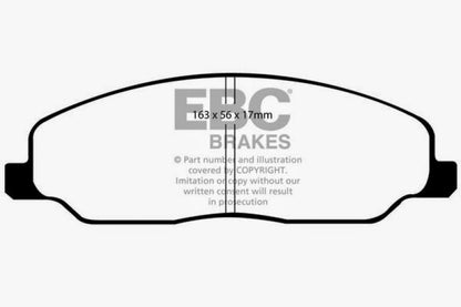 EBC 05-10 Ford Mustang 4.0 Bluestuff Front Brake Pads