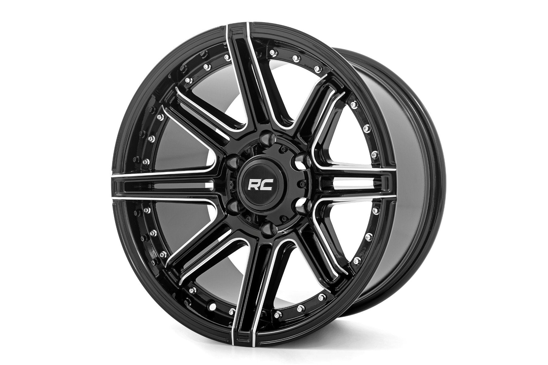 Rough Country 88 Series Wheel | One-Piece | Gloss Black | 20x10 | 8x170 | -19mm - Off Road Canada