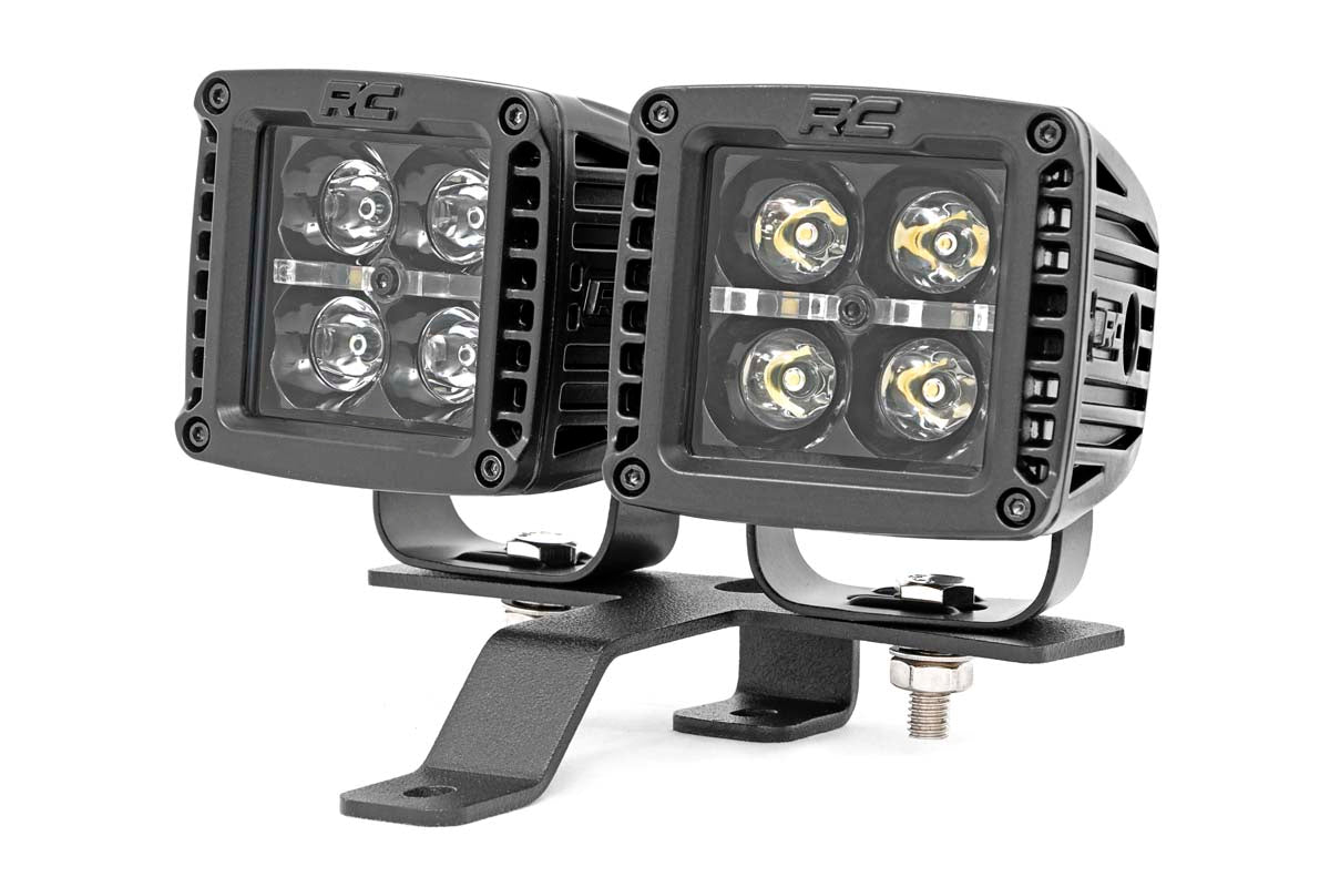 Jeep Quad LED Light Pod Kit - Black Series w/ Amber DRL (18-22 JL / 20-22 Gladiator) - Off Road Canada