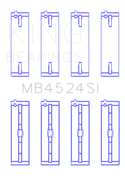 King Bearings Nissan VR38DETT VQ35HR VQ37HR Performance Crankshaft Main Bearings - Size +0.25mm