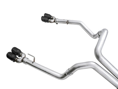 AWE Tuning 4th Gen GM 1500 6.2L 0FG Cat-Back Split Rear Exit (w/ Bumper Cutouts) - Quad Diamond Tips