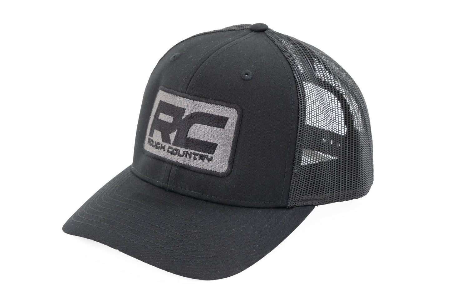 Rough Country Hat | Black Mesh | Rough Country Patch | Black/Black - Richardson 112 - Off Road Canada