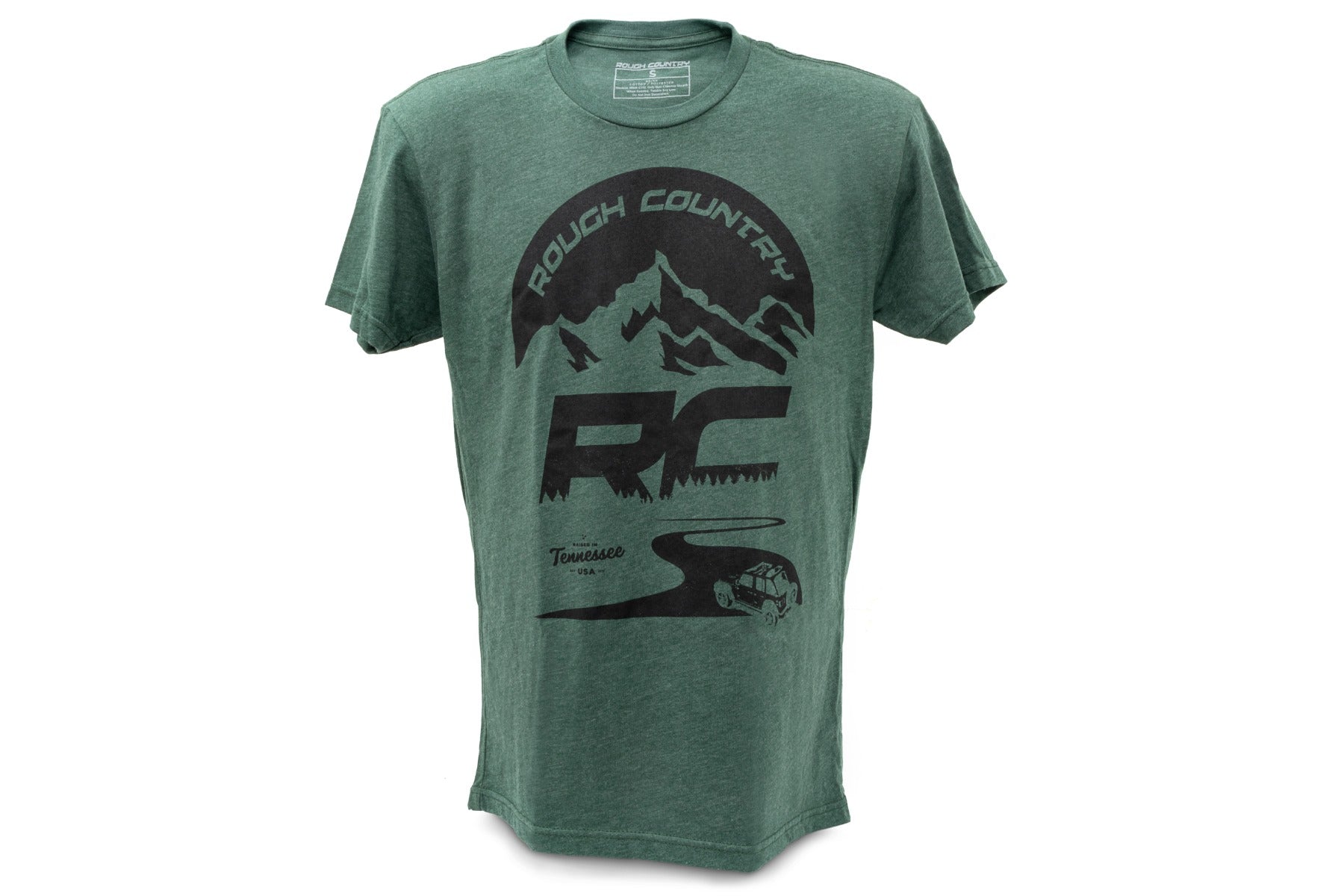 Rough Country T-Shirt | RC Mountains | Forest Green | MD - Off Road Canada