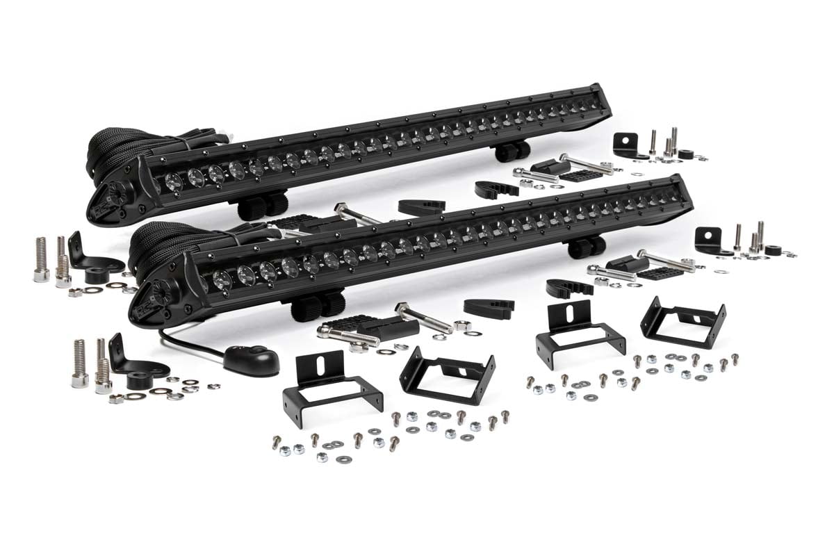 LED Light Kit | Grill Mount | 30" Black Single Row Pair | Ford Super Duty (11-16) - Off Road Canada