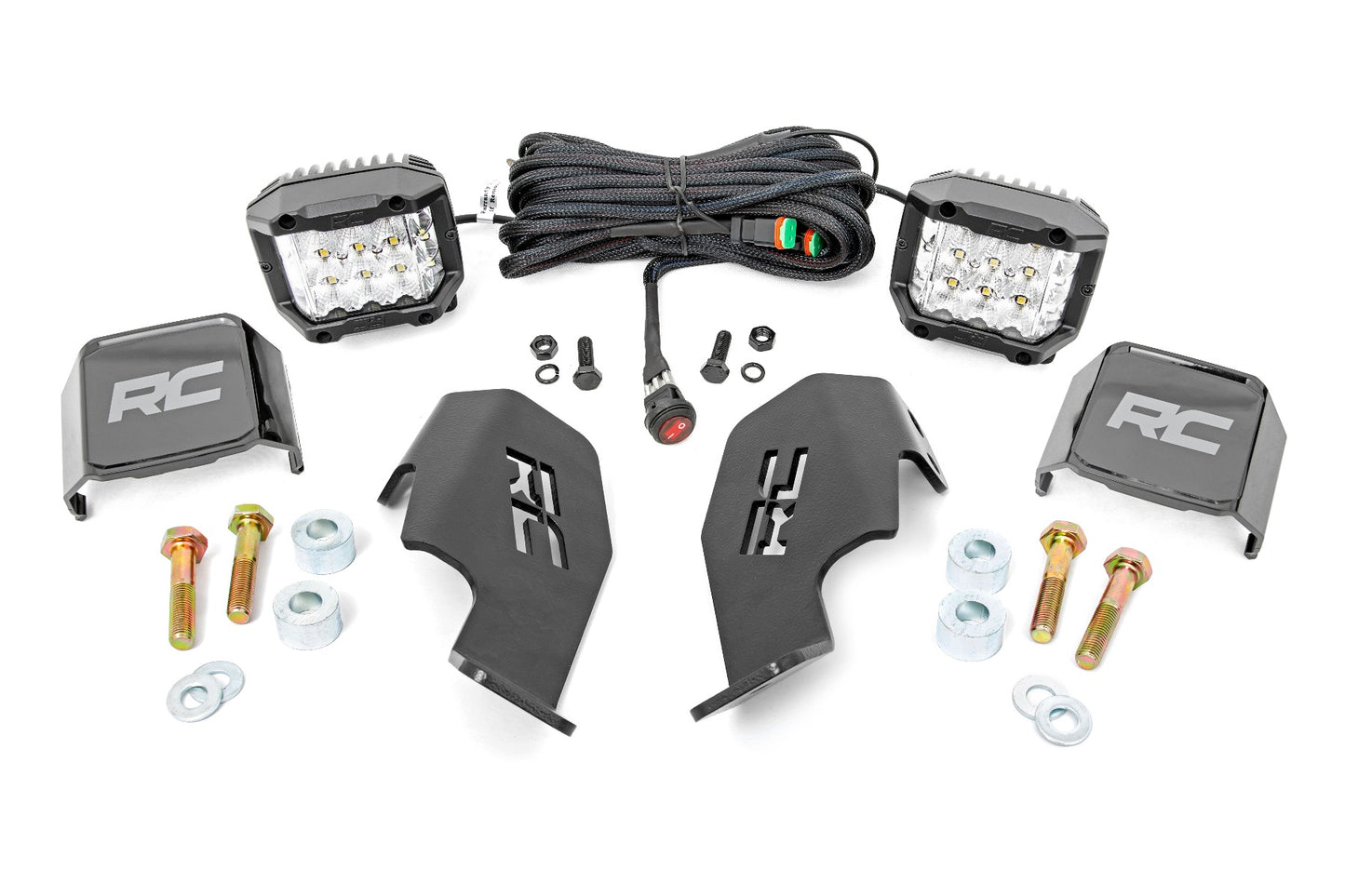 LED Light | Cage Mount | 2" Chrome Pair | Wide Angle | Honda Talon 1000 - Off Road Canada