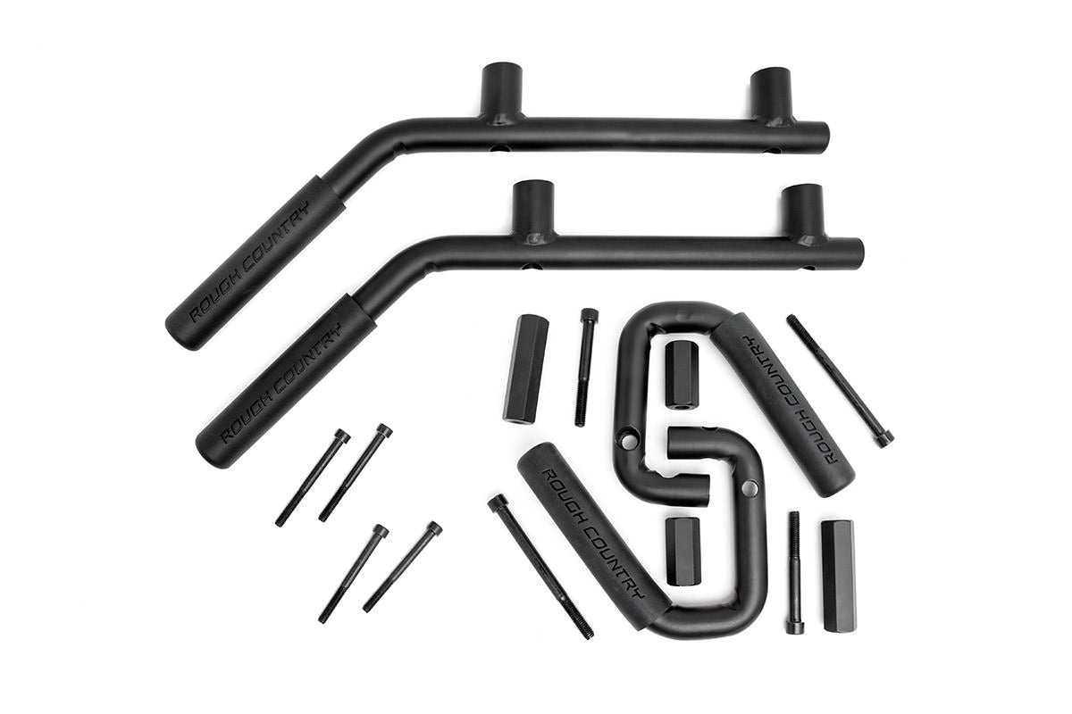 Grab Handles | Steel | FR & RR | Black | Jeep Wrangler JK (07-18) - Off Road Canada