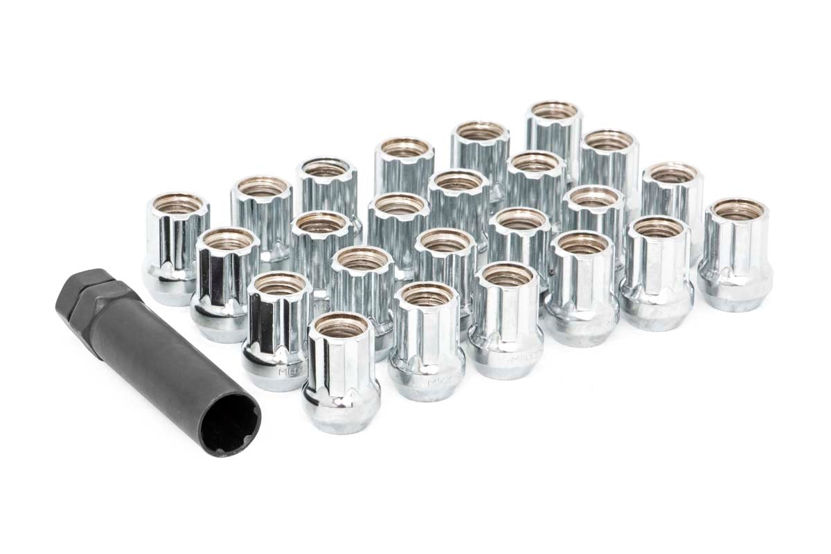 M14 x 1.5 Lug Nut Set of 24 | Chrome | Open End - Off Road Canada