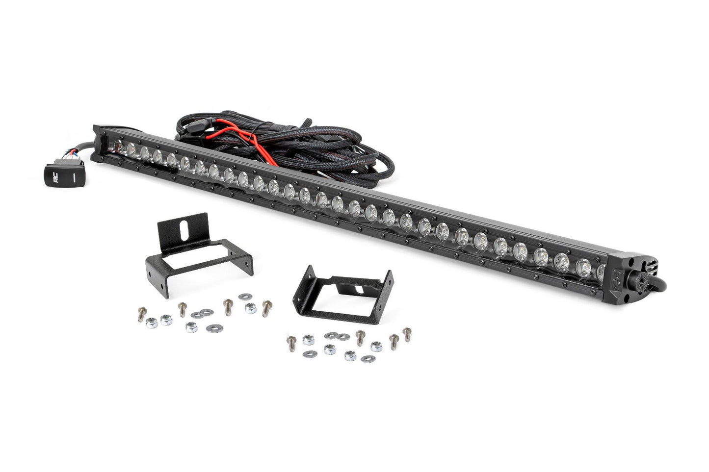 LED Light Kit | Grill Mount | 30" Black Single Row | White DRL | Ford Super Duty (11-16) - Off Road Canada