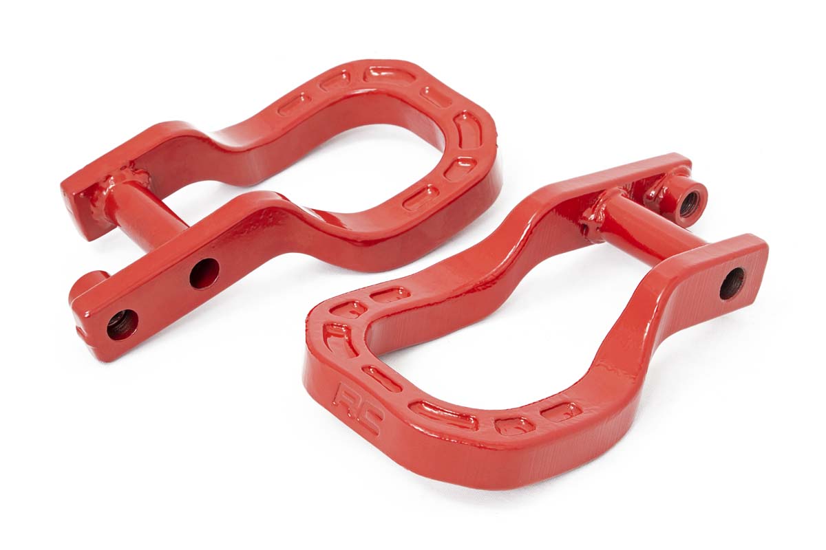 Tow Hooks | Forged | Red | Chevy Silverado 1500 2WD/4WD (2019-2023) - Off Road Canada