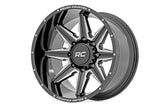 Rough Country 91 Series Milled One-Piece | Gloss Black | 22x10 | 5x5.5 | -18m - Off Road Canada