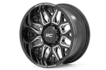 Rough Country 86 Series Wheel | One-Piece | Gloss Black | 20x10 | 8x180 | -19mm - Off Road Canada