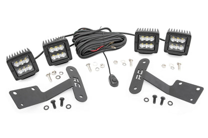 LED Light Kit | Ditch Mount | Dual 2" Black Pairs | Spot | Toyota Tundra (14-21) - Off Road Canada